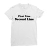 first line second line Ladies Fitted T-Shirt
