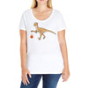 T-Rex Basketball Ladies Curvy T-Shirt