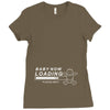 baby now loading funny ladies Ladies Fitted T-Shirt