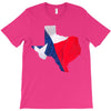 Eroded Texas Map With Flag T-Shirt
