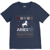 santa aries xhristmas ugly t shirts V-Neck Tee