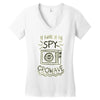 be aware of the spy crowave Women's V-Neck T-Shirt