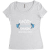 daddy shark doo doo doo Women's Triblend Scoop T-shirt