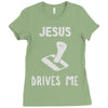 jesus drives me Ladies Fitted T-Shirt