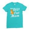 world's best cat mom Ladies Fitted T-Shirt