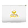 crazy about esperanto Accessory Pouches