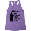 i'm just here for the cake Racerback Tank