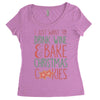 i just want to drink wine &amp; bake christmas cookies Women's Triblend Scoop T-shirt