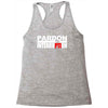 pardon the interruption Racerback Tank