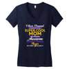 I Never Dreamed I'd Grow Up To Be A Super Cool Mom Of A Freaking Aweso Women's V-Neck T-Shirt