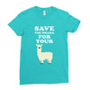 Save The Drama For Your Lama Ladies Fitted T-Shirt