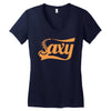 saxophone saxy Women's V-Neck T-Shirt