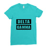 Delta Gamma Black Ladies Fitted T-Shirt