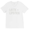 latte and lipstick V-Neck Tee