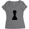 Chess King and Pawn Women's Triblend Scoop T-shirt