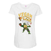 vegan pizza power Maternity Scoop Neck T-shirt