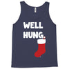 well hung endowed christmas stocking funny Tank Top