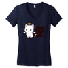 purr evil Women's V-Neck T-Shirt