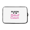 playing for breast cancer Laptop sleeve