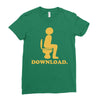 downloading poop Ladies Fitted T-Shirt