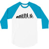 evolution of a cyclist mens black or blue cycling t shirt bike 3/4 Sleeve Shirt