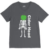 ciderhead cider drinking skeleton and apple V-Neck Tee