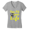 happy wife happy life Women's V-Neck T-Shirt