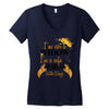 i'm not a widow i'm a wife to a husband with wings Women's V-Neck T-Shirt