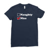 more nice than naughty Ladies Fitted T-Shirt