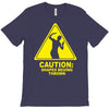 caution shapes being thrown printed T-Shirt