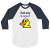 got any grapes 3/4 Sleeve Shirt