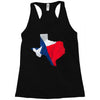 Eroded Texas Map With Flag Racerback Tank