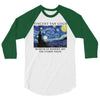 Vincent Van Gogh The Starry Night 3/4 Sleeve Shirt
