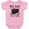 the cake is a lie Baby Onesie