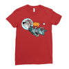 astronaut dog Ladies Fitted T-Shirt