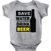 save water drink beer (2) Baby Onesie