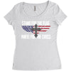 stand for the flag kneel for the cross Women's Triblend Scoop T-shirt