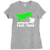 dino fast food  fun Ladies Fitted T-Shirt