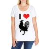 i love cock Ladies Curvy T-Shirt