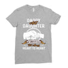 daddy and daughter  always heart to heart Ladies Fitted T-Shirt
