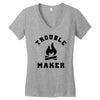 Trouble Maker Women's V-Neck T-Shirt