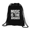 music is the answer Drawstring Bags