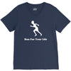 run for your life V-Neck Tee