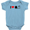 i love house music t shirt edm club wear rave electro party progressiv Baby Onesie