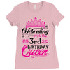 Celebrating With the 3rd Birthday Queen Ladies Fitted T-Shirt