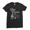 she wants the d black Ladies Fitted T-Shirt
