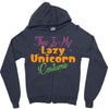 this is my lazy unicorn costume Zipper Hoodie