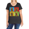 pop art Ladies Curvy T-Shirt