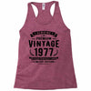 Genuine Premium Vintage 1977 Classic Perfectly Aged Limited Edition Racerback Tank