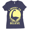 believe in nessie Ladies Fitted T-Shirt